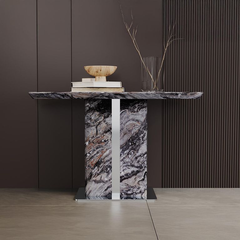 Saronno Grey Marble Console Table
