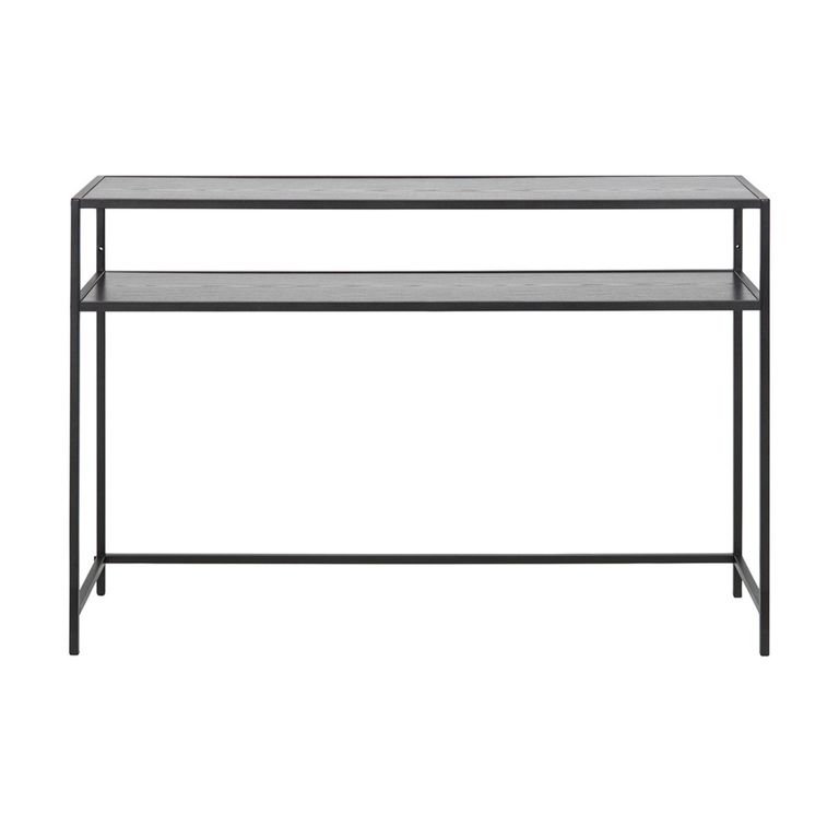 Seaford Console Table - Black Melamine and Metal