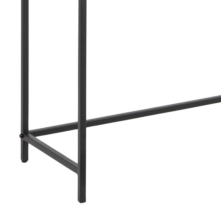 Seaford Console Table - Black Melamine and Metal