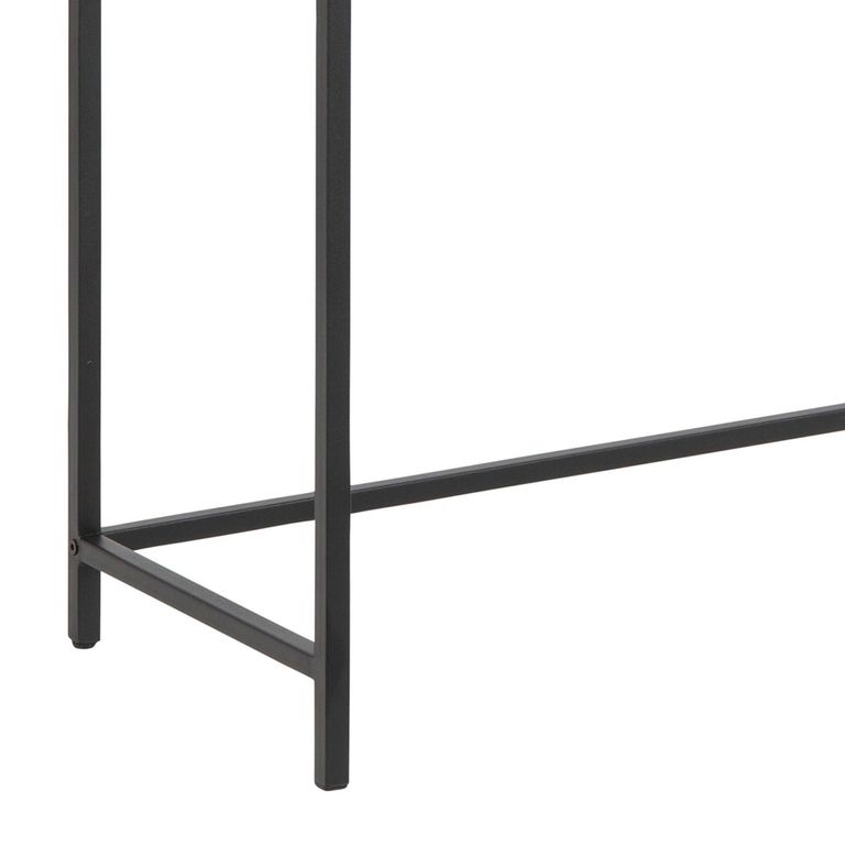 Seaford Console Table - Oak and Black Metal