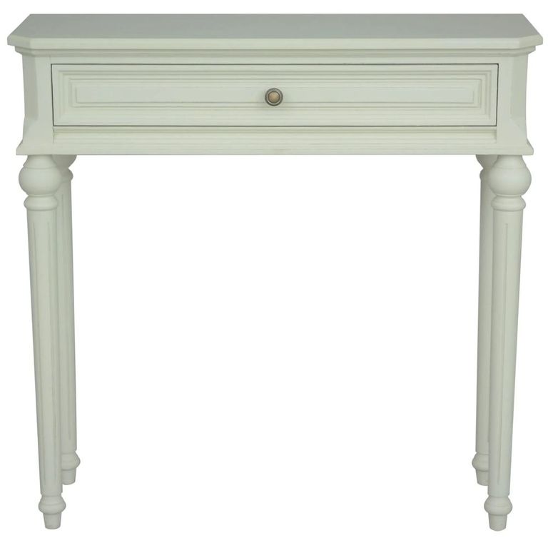 Solana French Lime White 1 Drawer Console Table