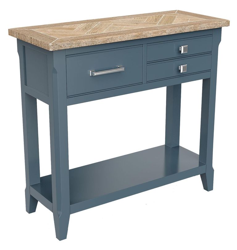 Signature Blue Console Table - 3 Drawer