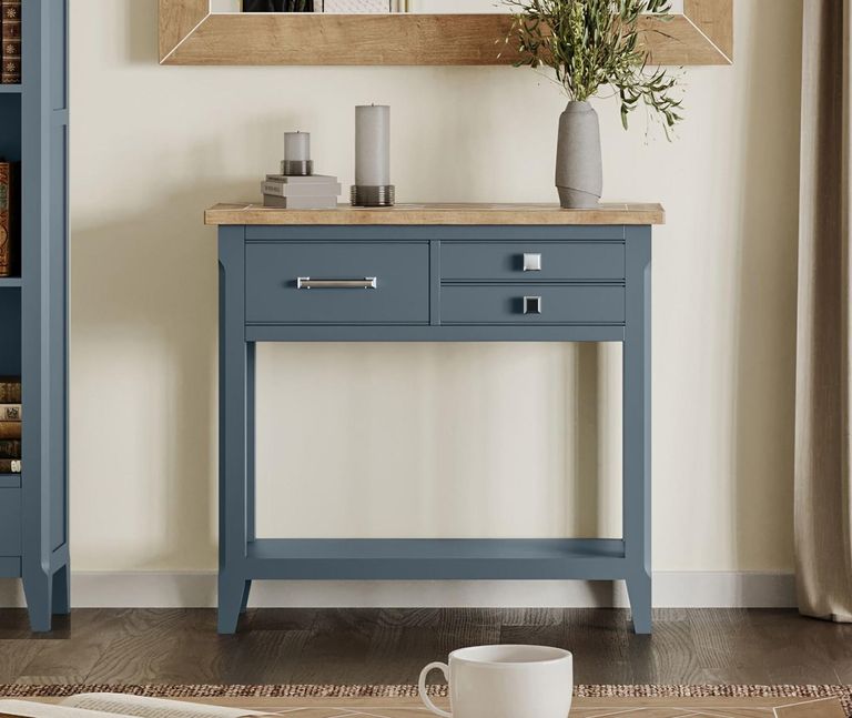 Signature Blue Console Table - 3 Drawer