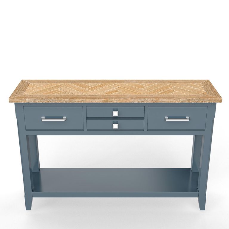 Signature Blue Console Table - 4 Drawer