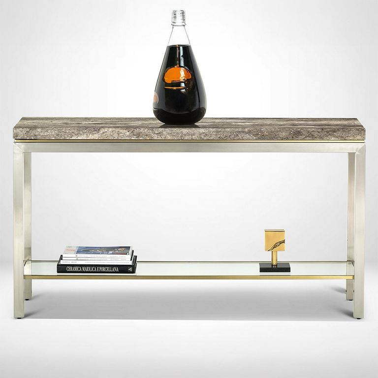 Stilo Console Table - Marble with Metal Base - Variation Available