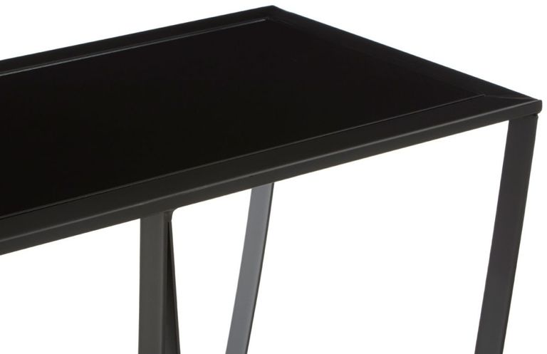 Trento Console Table - Black Glass