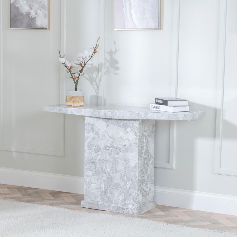 Turin Grey Marble Console Table