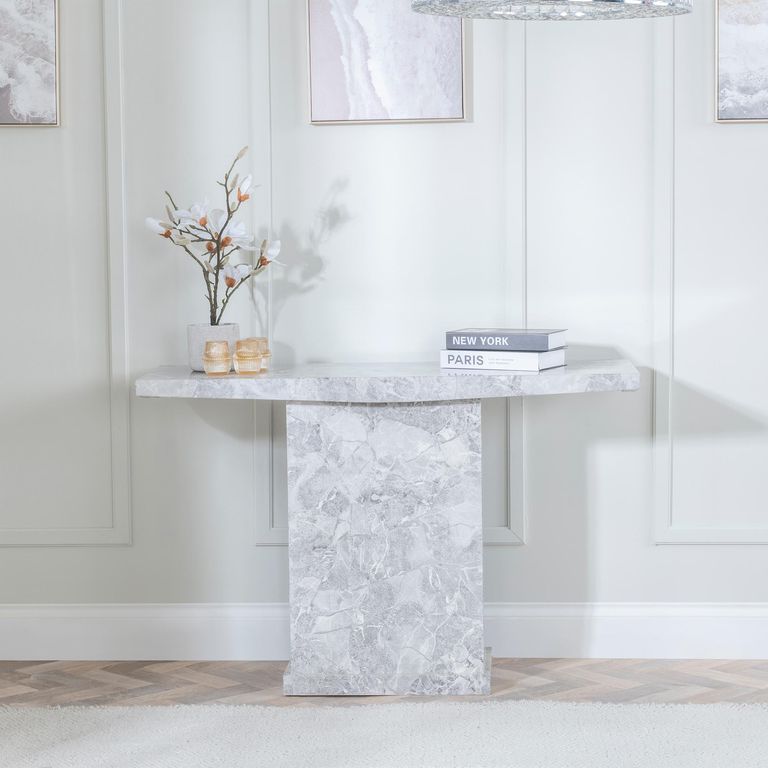 Turin Grey Marble Console Table