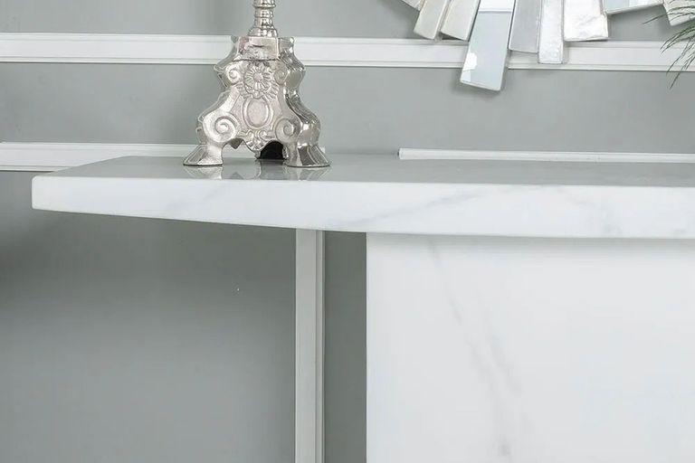Turin White Marble Console Table
