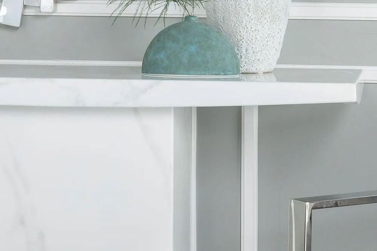 Turin White Marble Console Table