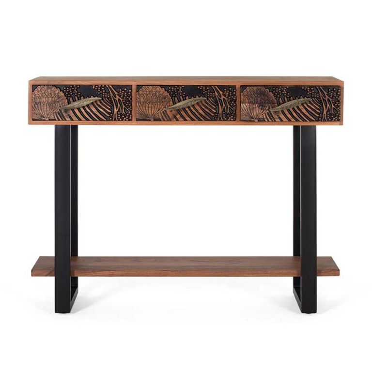 Valentia Artisan 3 Drawer Console Table - Acacia Wood
