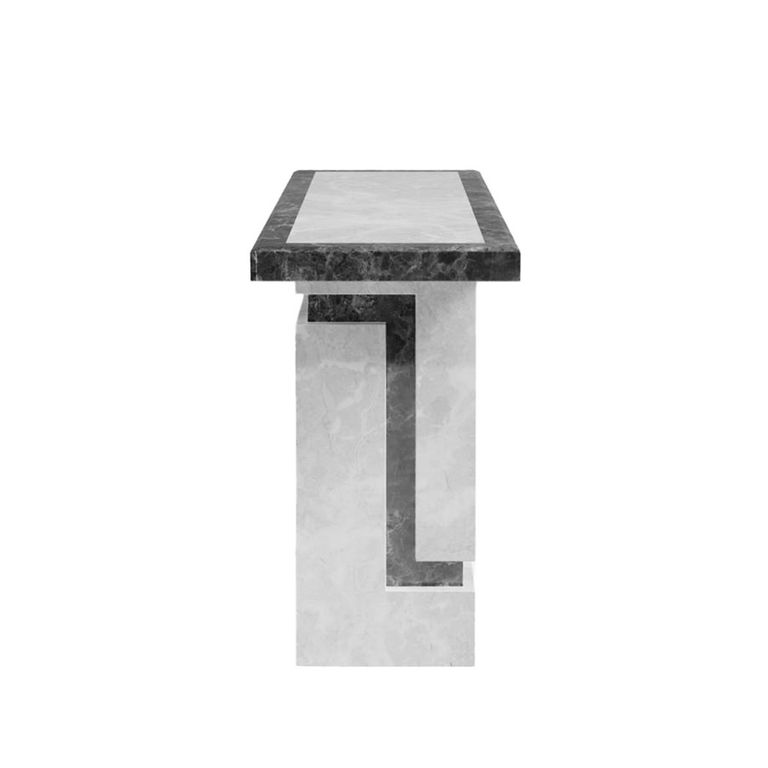 Venice Armani Grey Engineered Marble Console Table