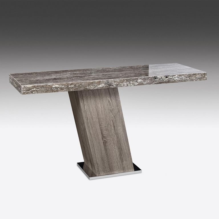 Vertigo Console Table - Marble with Wooden Base - Variation Available