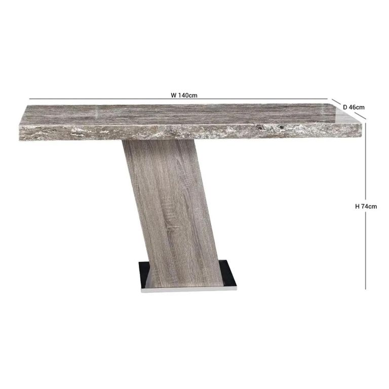 Vertigo Console Table - Marble with Wooden Base - Variation Available