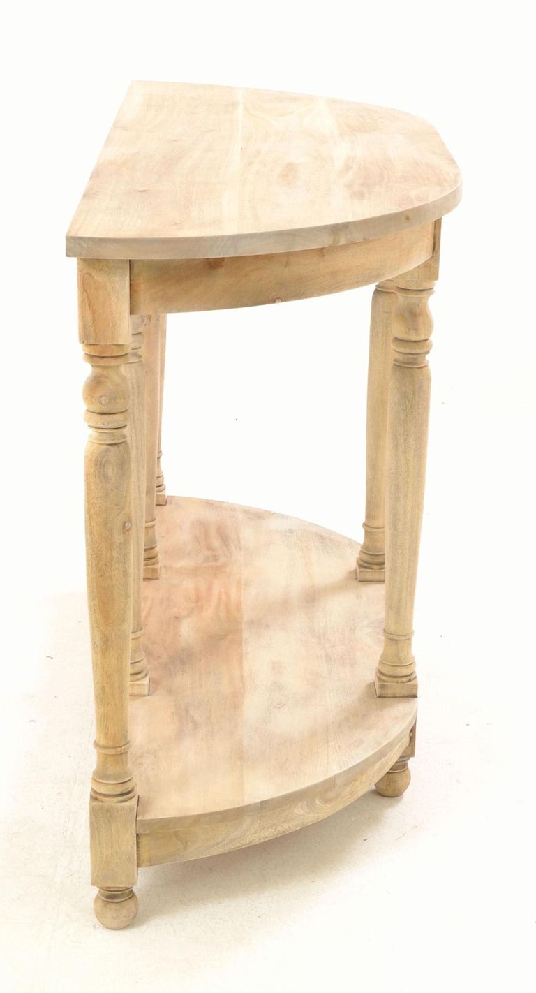 Vintage Mahogany French Style Demilune Console Table