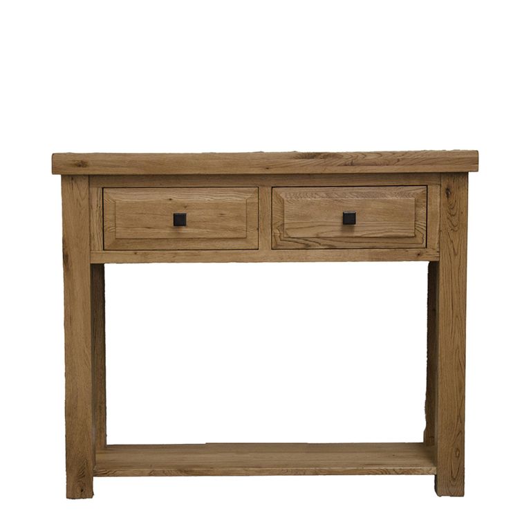 Deluxe Hall Table - 2 Drawer - Oak