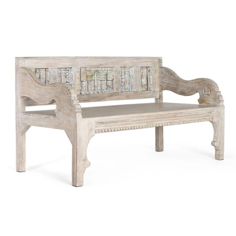 Sadorus Bench - Recycled Mango Wood - with Back