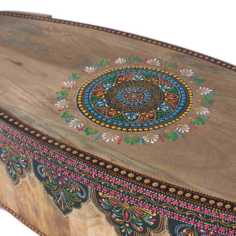 Taconite Bench - Mango Wood - Painted - Elephant