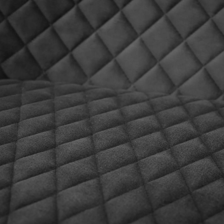 Luxe Grey Fabric High Back Bench