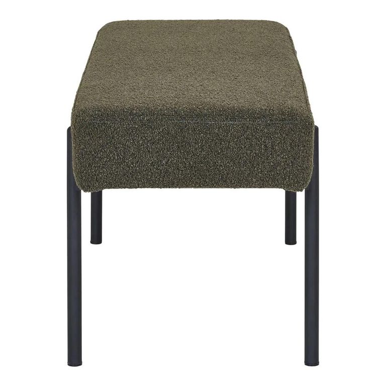 Clearance - Swindon Bench - Dark Green Boucle Fabric - A409
