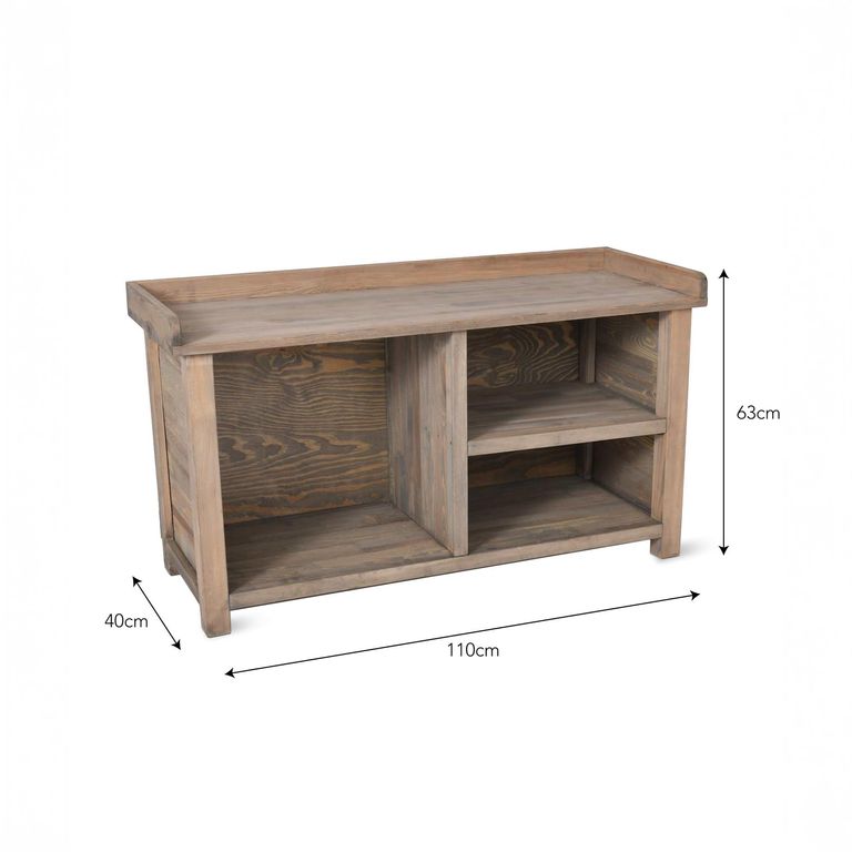 Aldsworth Welly Storage Bench Natural Wood