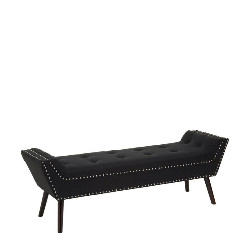 Alea Hall Bench - Black Fabric