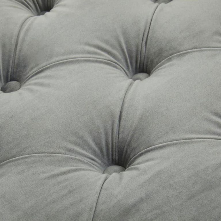 Alea Hall Bench - Grey Velvet Fabric