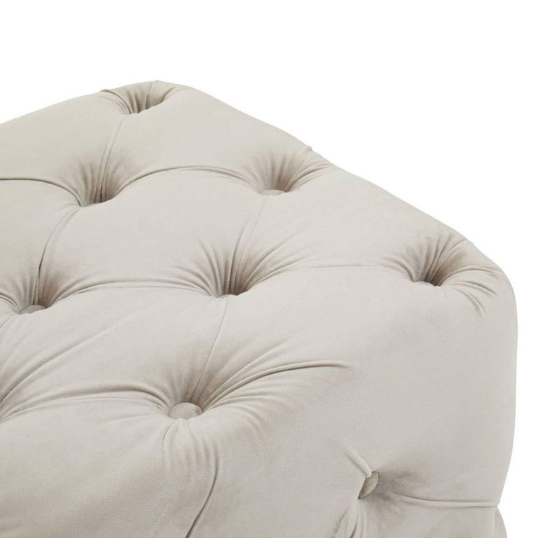 Alea Hall Bench - Mink Velvet Fabric