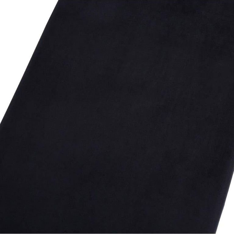 Allure Hall Bench - Black Fabric - Chrome Base