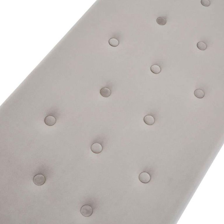 Allure Hall Bench - Mink Velvet Fabric - Gold Base