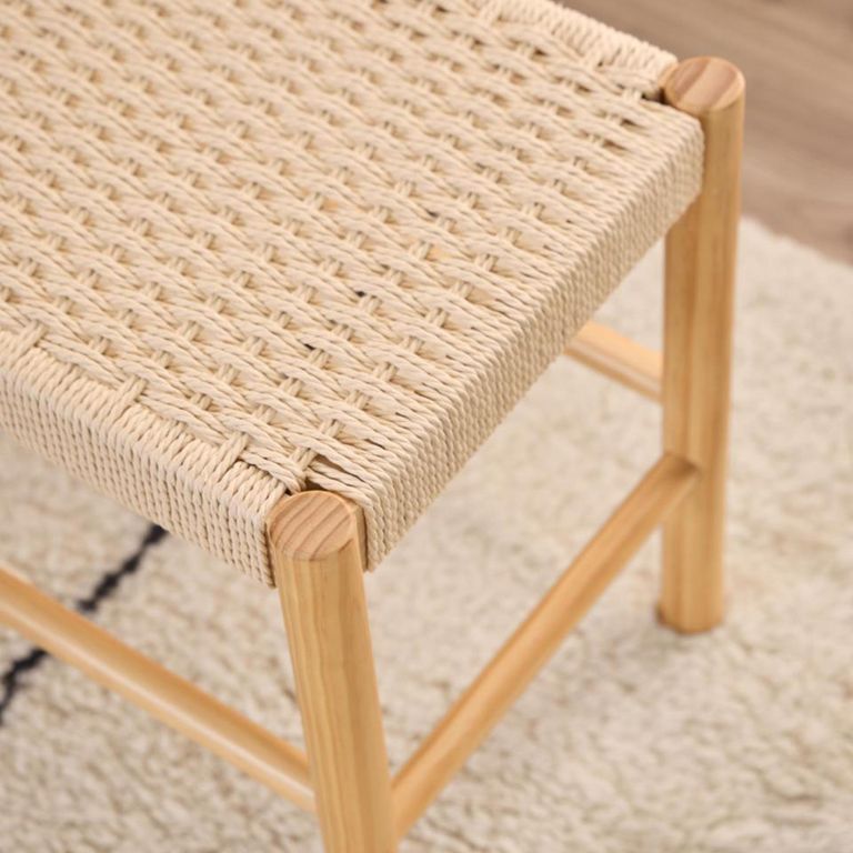 Alvin Hall Bench - Off White - Weaved