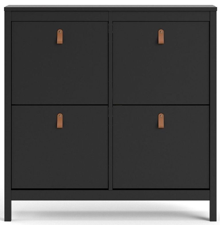 Barcelona Black 4 Drawer Shoe Cabinet