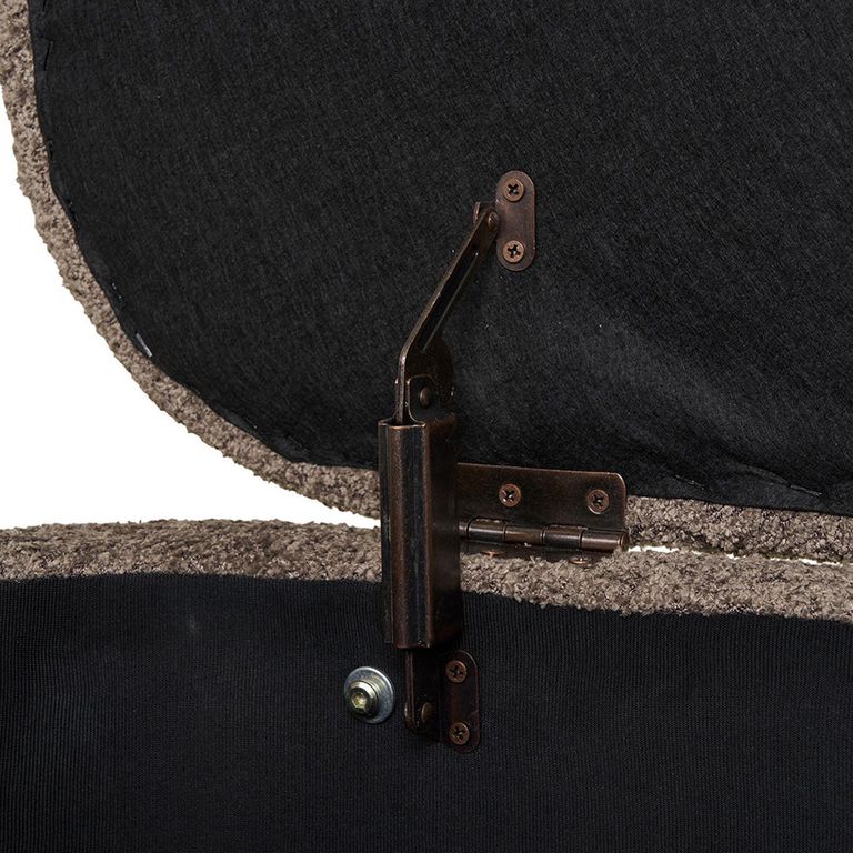 Branca Bench - Brown Fabric - Oval - Storage