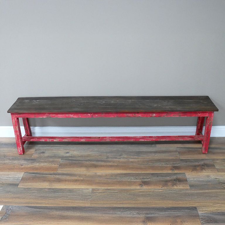 Bench - Red Wooden - Large