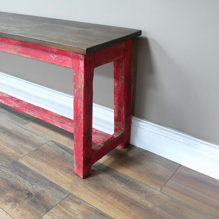 Bench - Red Wooden - Large