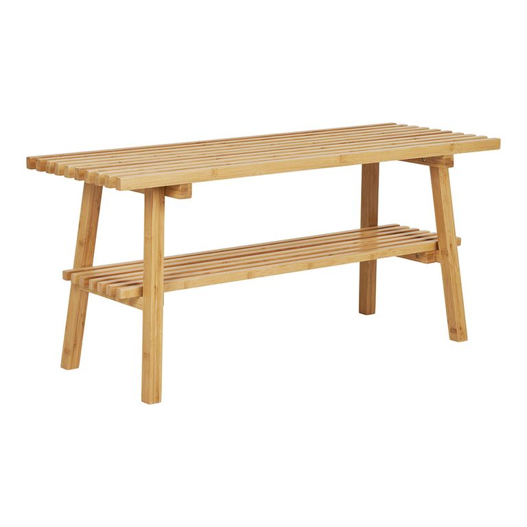 Ember Bench - Natural - Bamboo - with Shelf