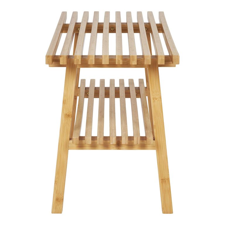 Ember Bench - Natural - Bamboo - with Shelf