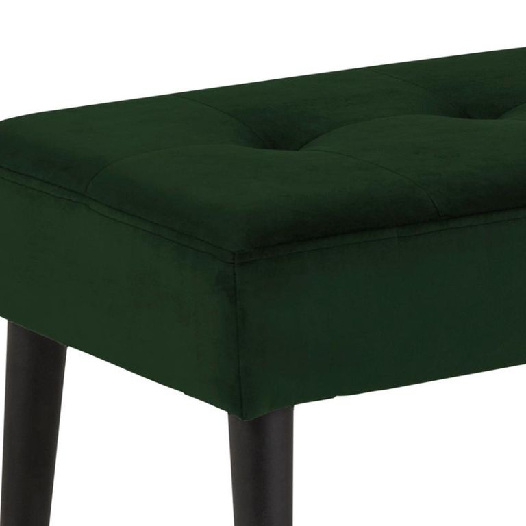 Glory Bench - Forest Green Velvet Fabric