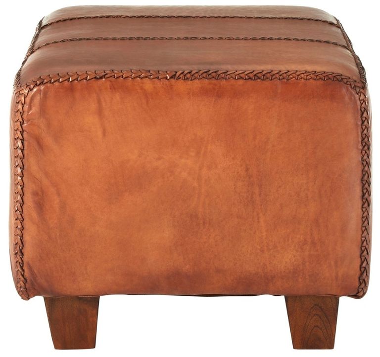 Inca Bench - Brown Leather - Upholstered