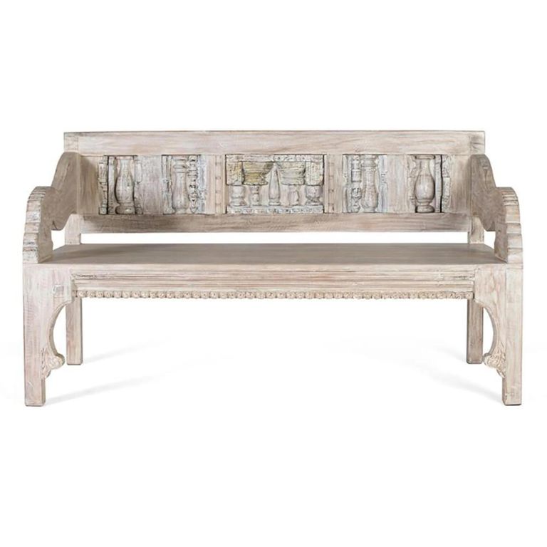 Sadorus Bench - Recycled Mango Wood - with Back