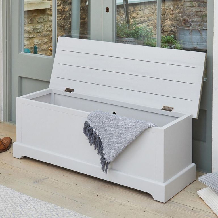 Signature Grey Painted Hallway Storage Bench