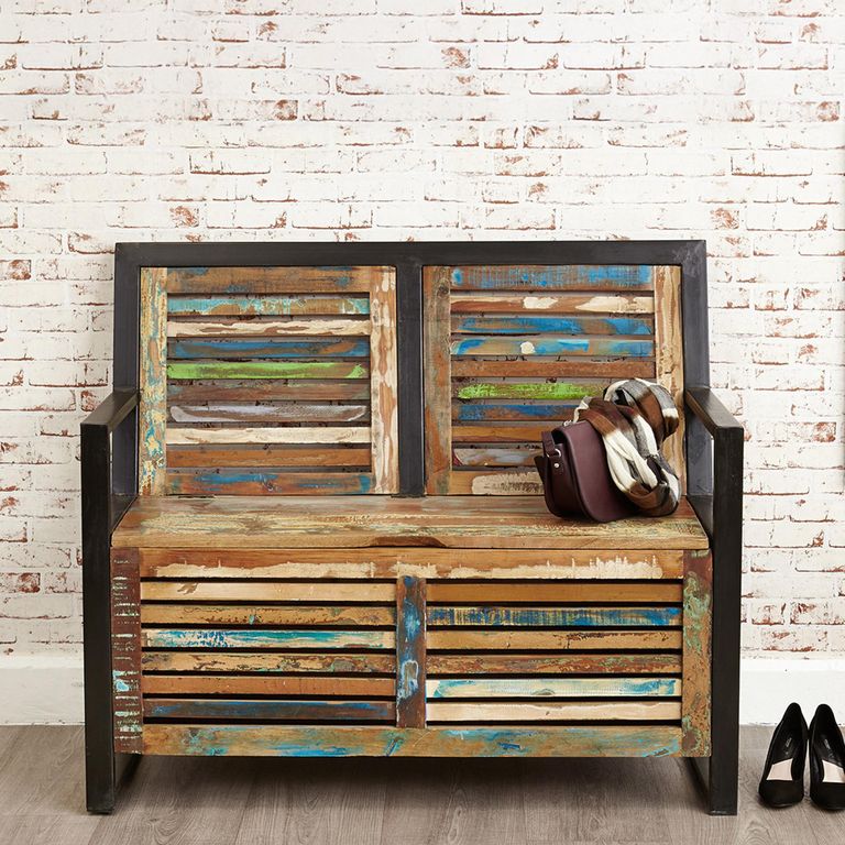 Urban Chic Reclaimed Storage Monks Bench