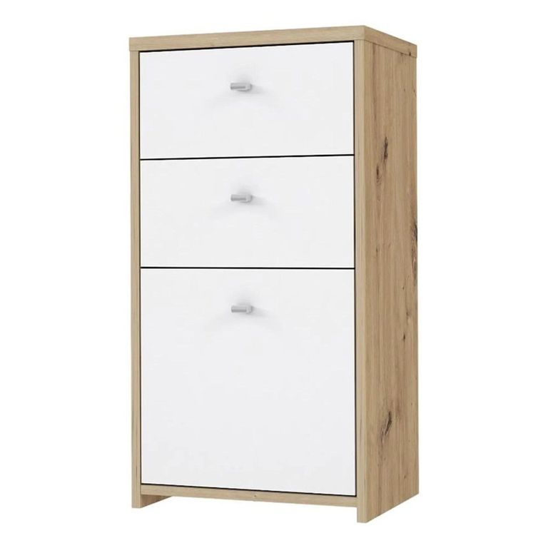 Best Cabinet - 1 Door - 2 Drawer - Oak and White
