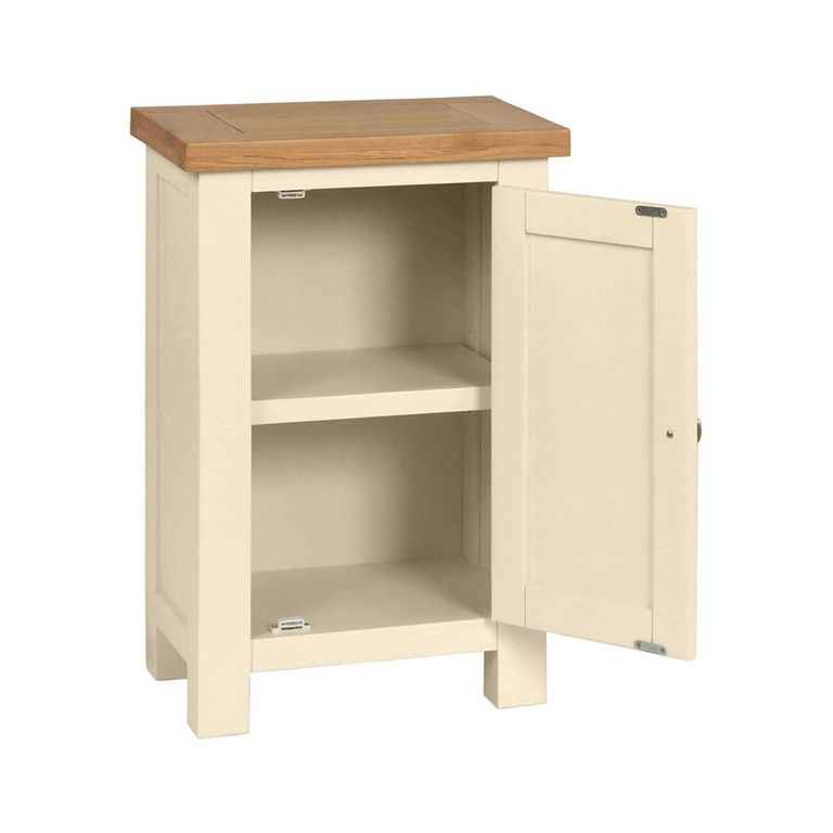 Lundy Small Hall Cabinet - 1 Door - Ivory Painted