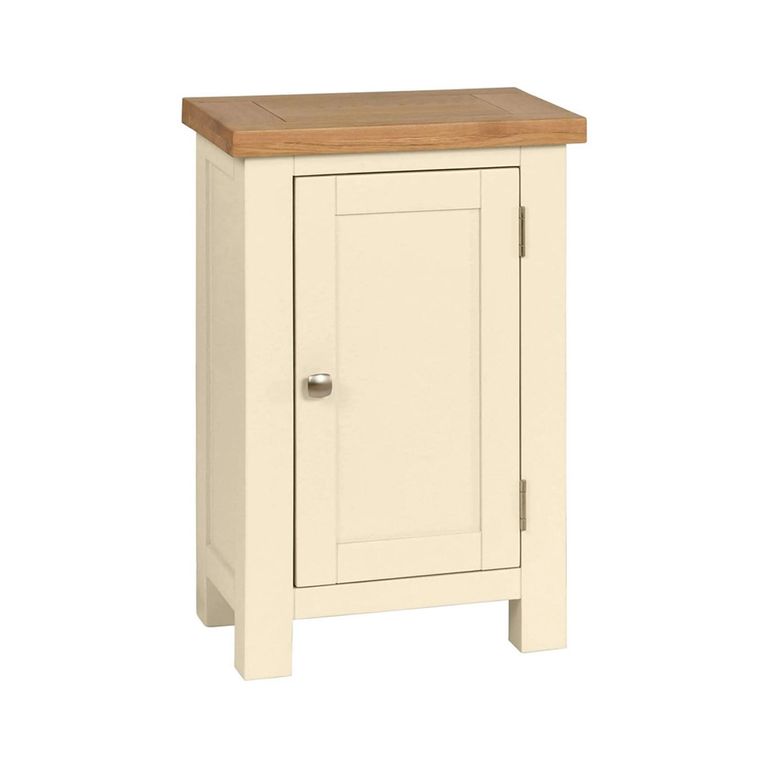 Lundy Small Hall Cabinet - 1 Door - Ivory Painted