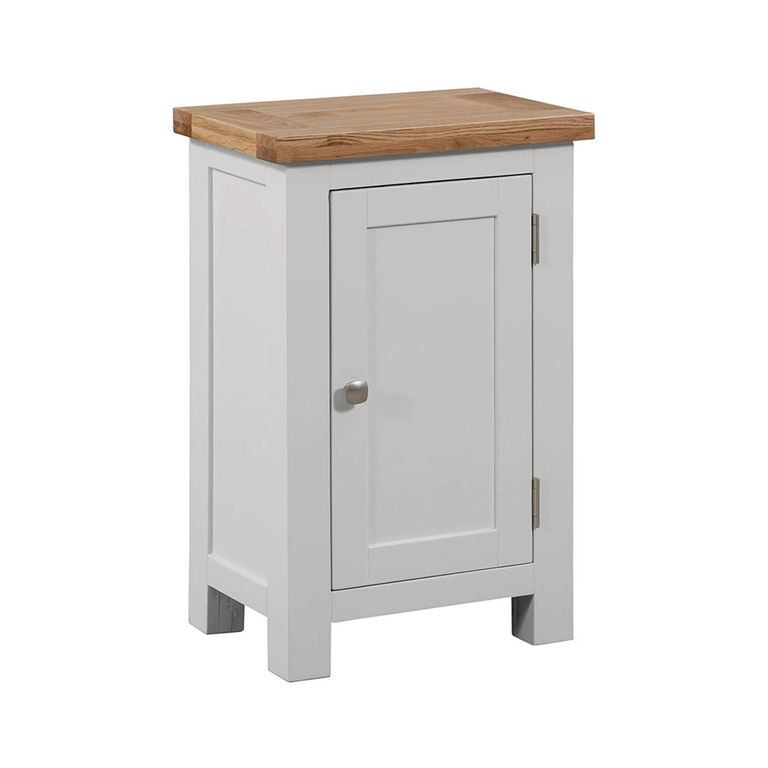 Lundy Small Hall Cabinet - 1 Door - Grey Painted