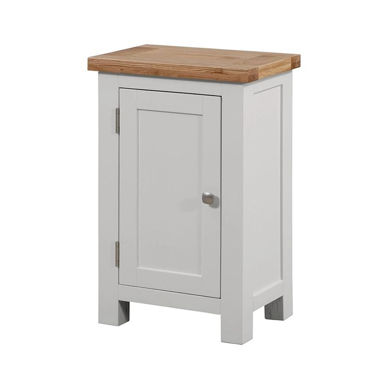 Lundy Small Hall Cabinet - 1 Door - Grey Painted