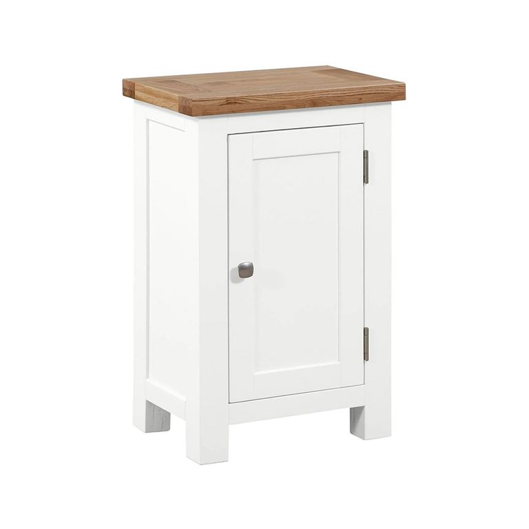 Lundy Small Hall Cabinet - 1 Door - White Painted
