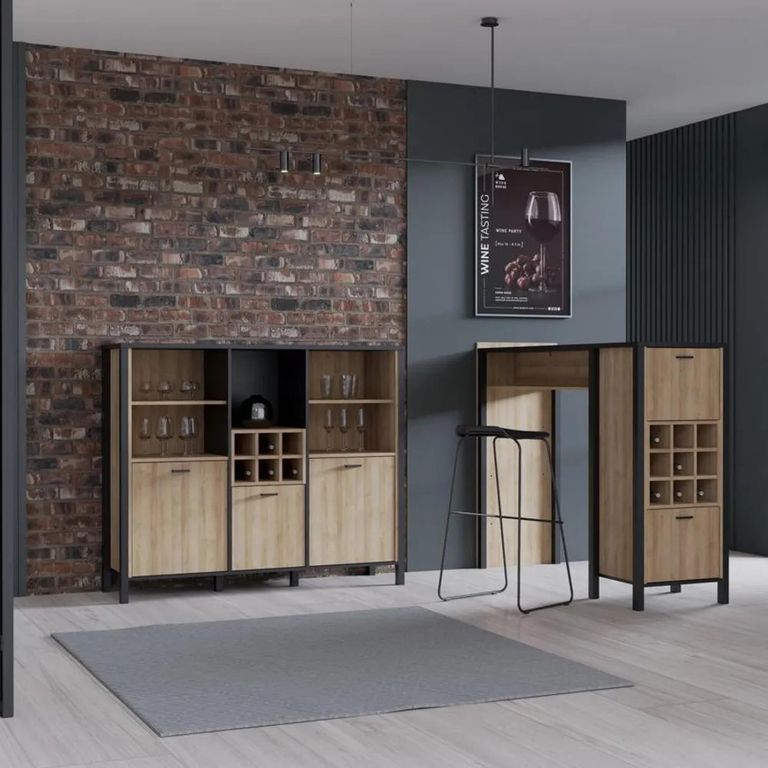 High Rock Cabinet - 3 Door - Oak