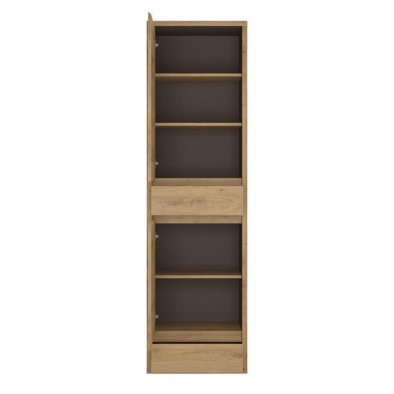 Shetland Display Cabinet - 2 Door - 2 Drawer - Narrow - Oak